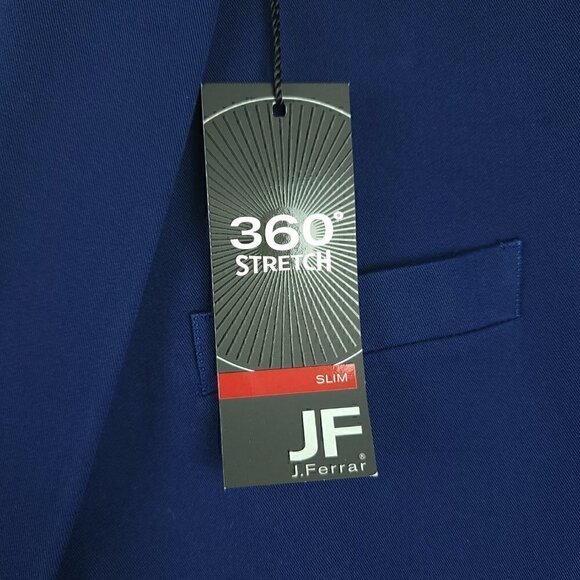 J. Ferrar 360 Degree Stretch Navy Blue Suit Jacket Size XL (46/48) Reg (NWT) - Picture 7 of 10